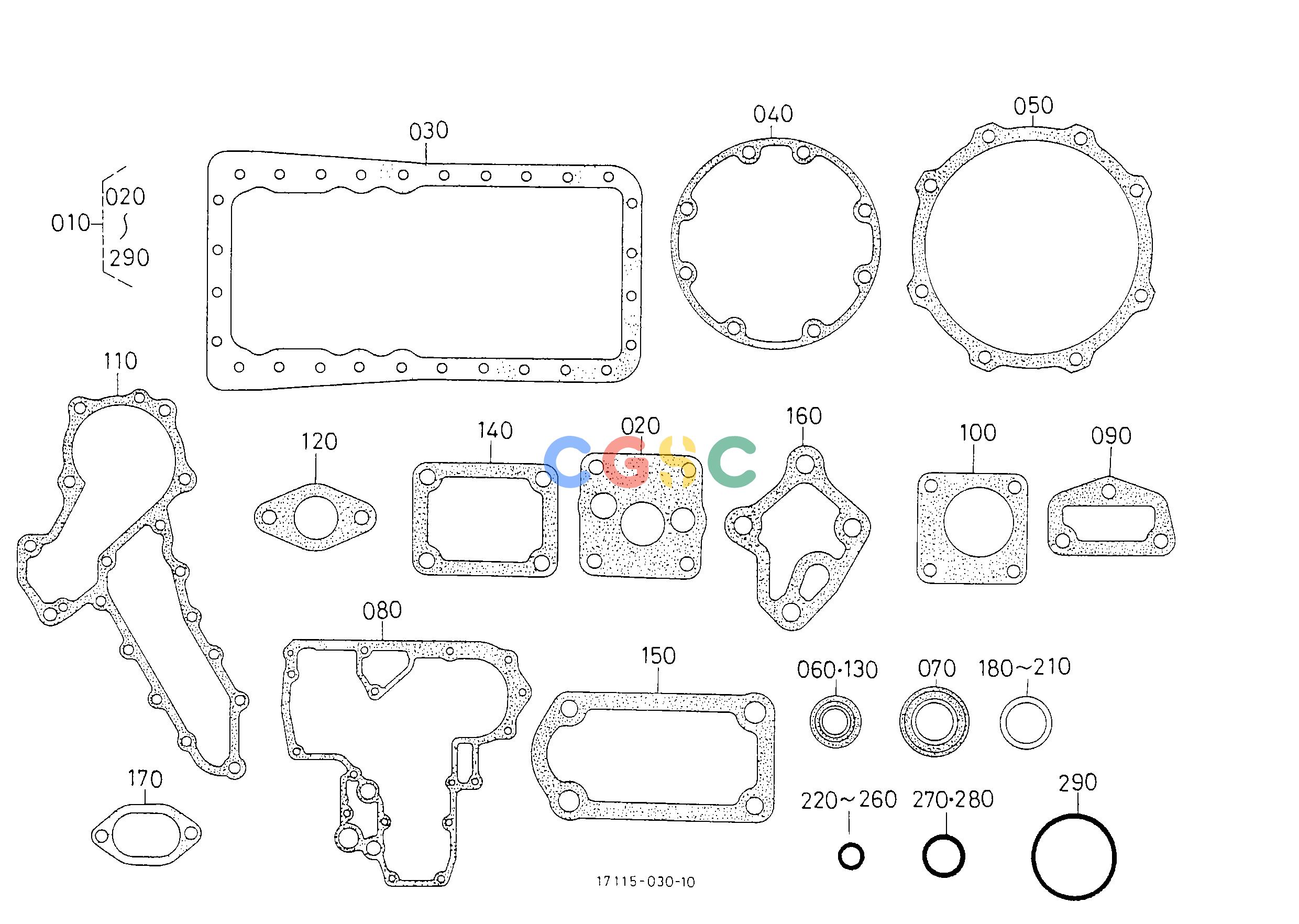 久保田零件查询T02702 LOWER GASKET KIT ENGINEEPC Kubota online