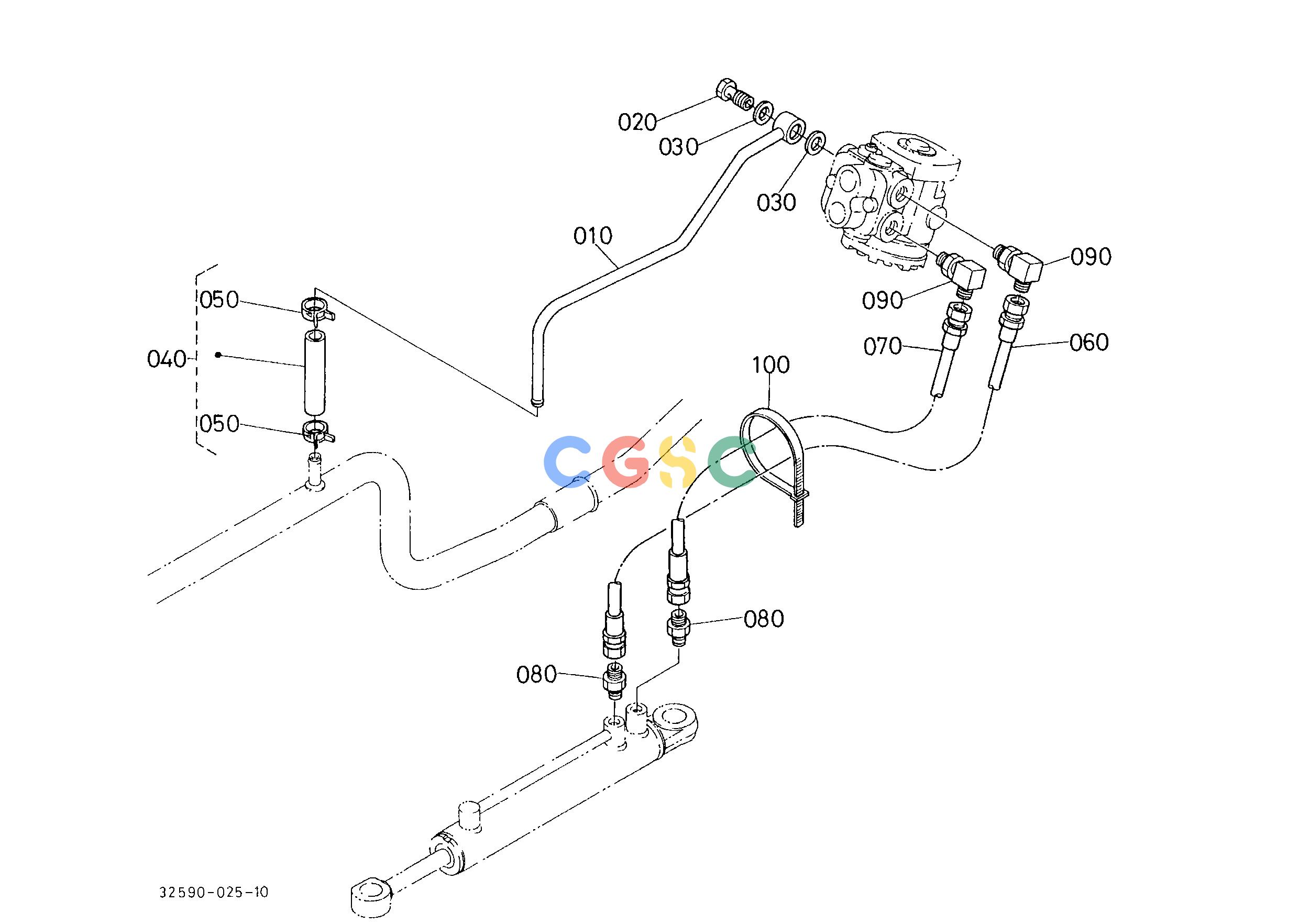 久保田零件查询T09802 POWER STEERING PIPE STEERINGEPC Kubota online