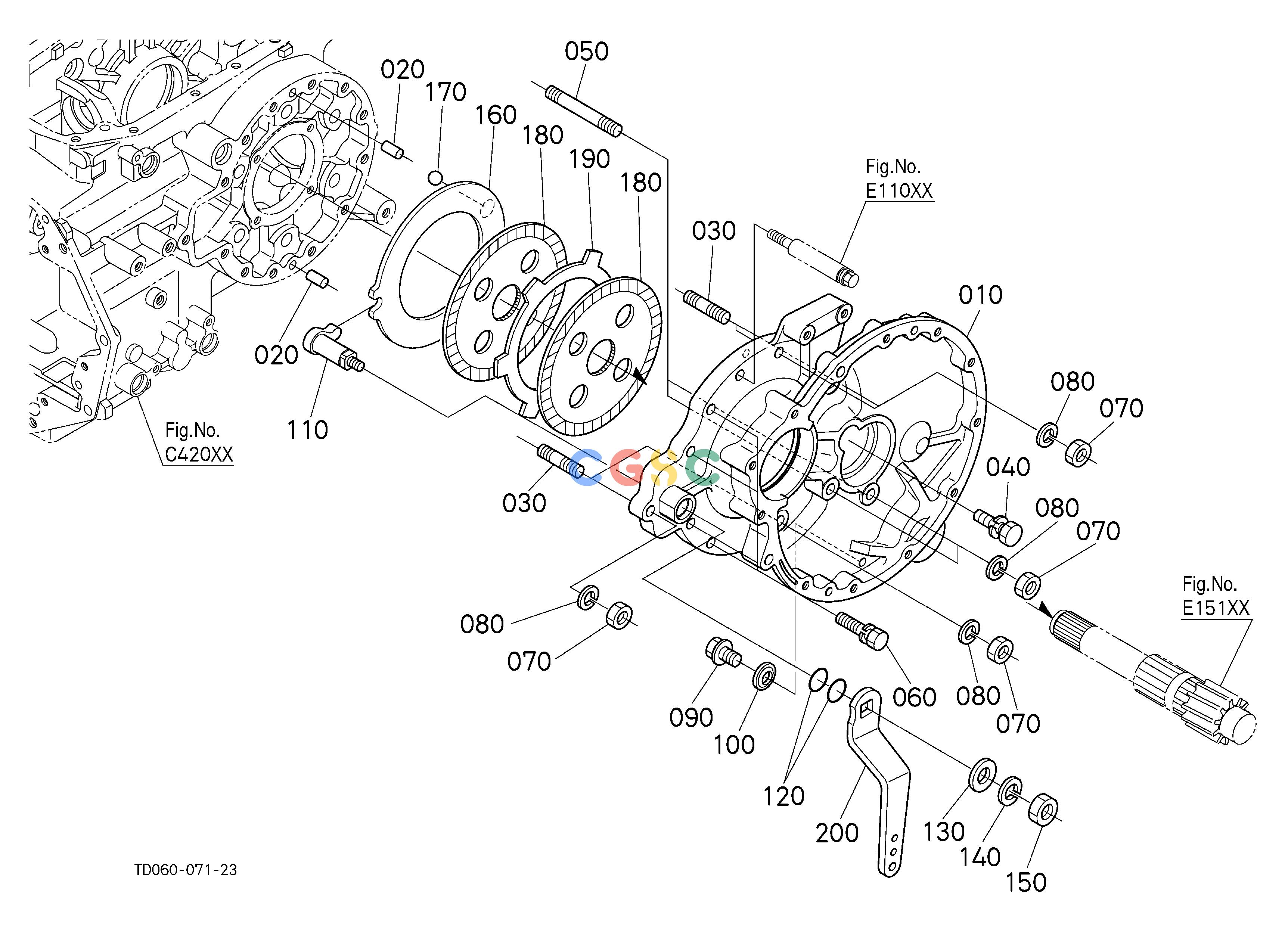 久保田零件查询E16105 BRAKE LH [HST TYPE] REAR AXLE/BRAKEEPC Kubota online