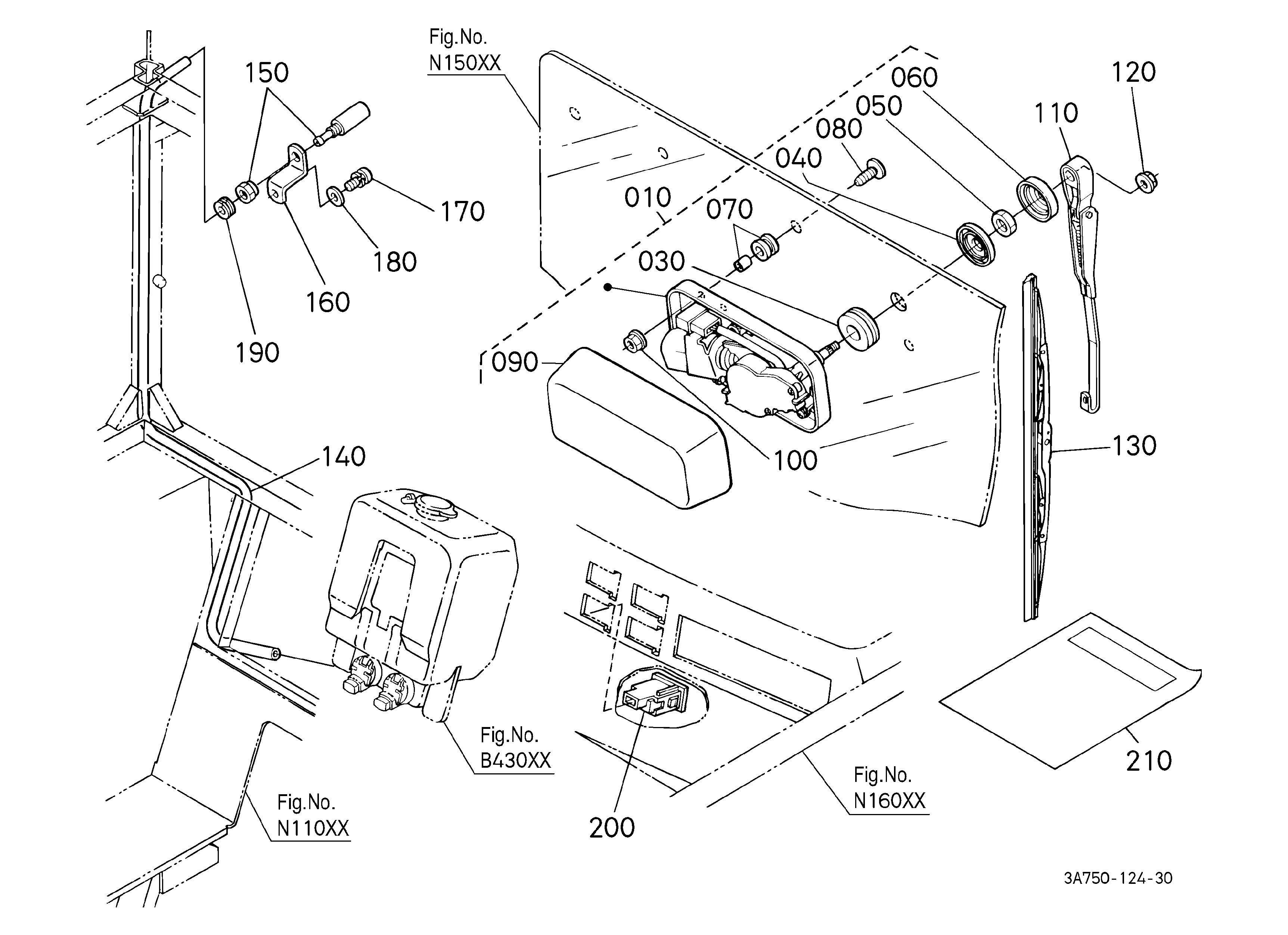 久保田零件查询U19003 REAR WIPER KIT [A] [OLD TYPE] [OPTION] ## S.No.;B:<=53138 OPTIONEPC Kubota online