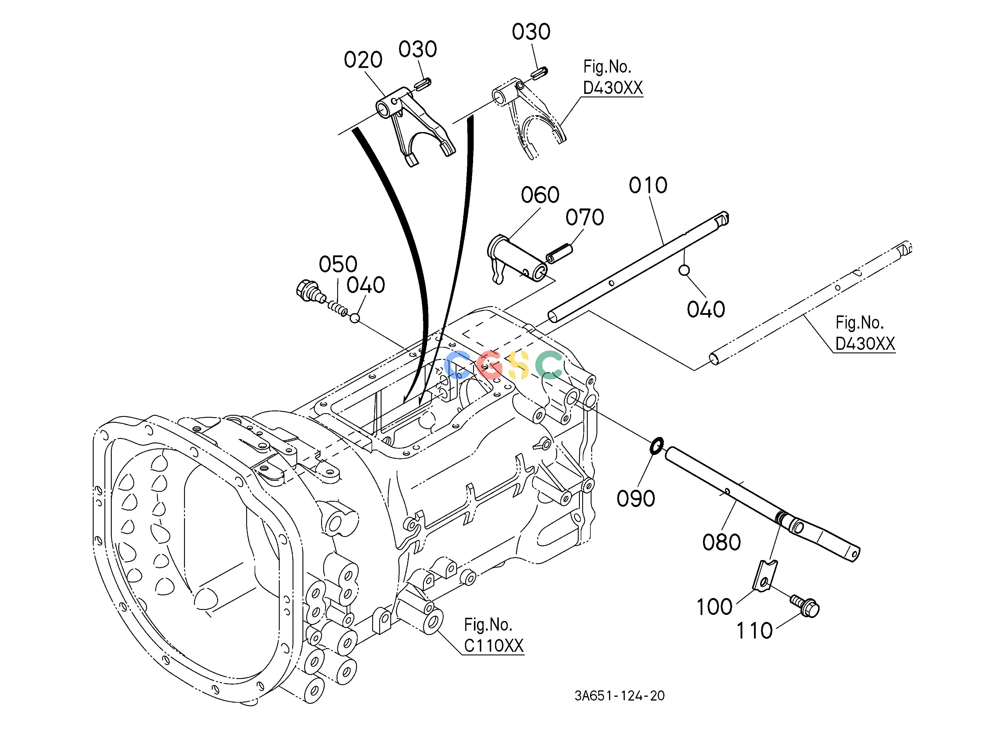 久保田零件查询U32202 CREEP SPEED KIT (SHIFT FORK) [A] [OPTION] OPTIONEPC Kubota online