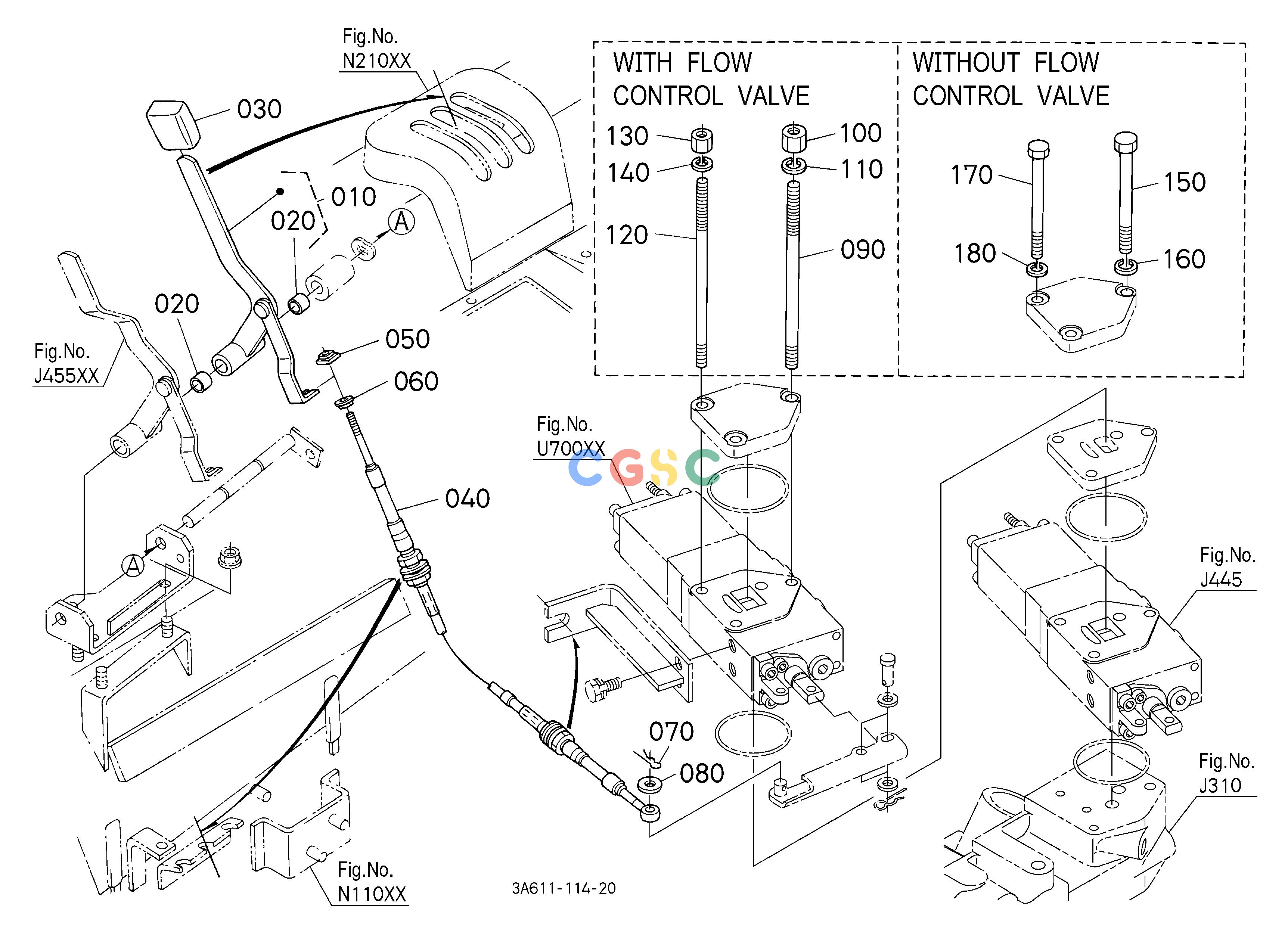 久保田零件查询U71001 AUXILAIRY CONTROL VALVE LEVER KIT (2ND) [OLD TYPE] [OPTION] ## S.No.;B:<=53340 OPTIONEPC Kubota online