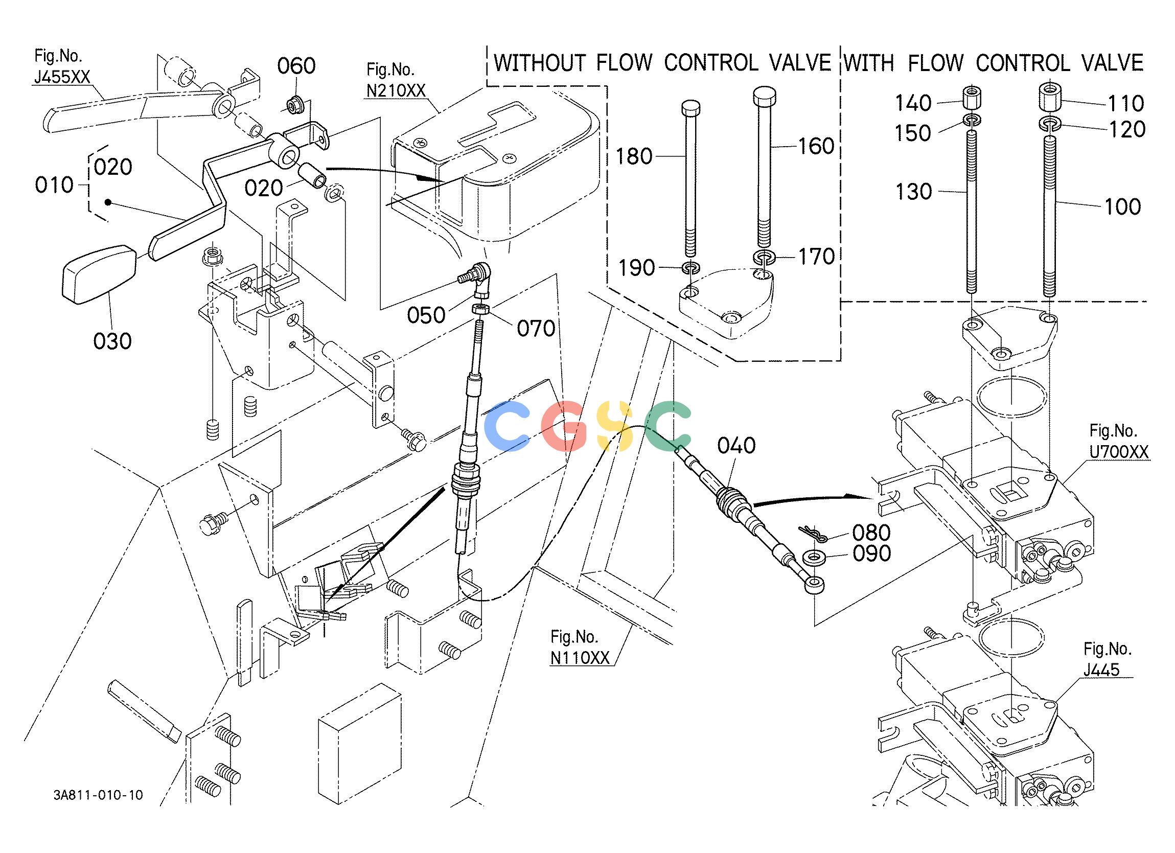 久保田零件查询U71002 AUXILAIRY CONTROL VALVE LEVER KIT (2ND) [NEW TYPE] [OPTION] ## [(W/G No.M9665)/(No.de M/E M9665)] OPTIONEPC Kubota online