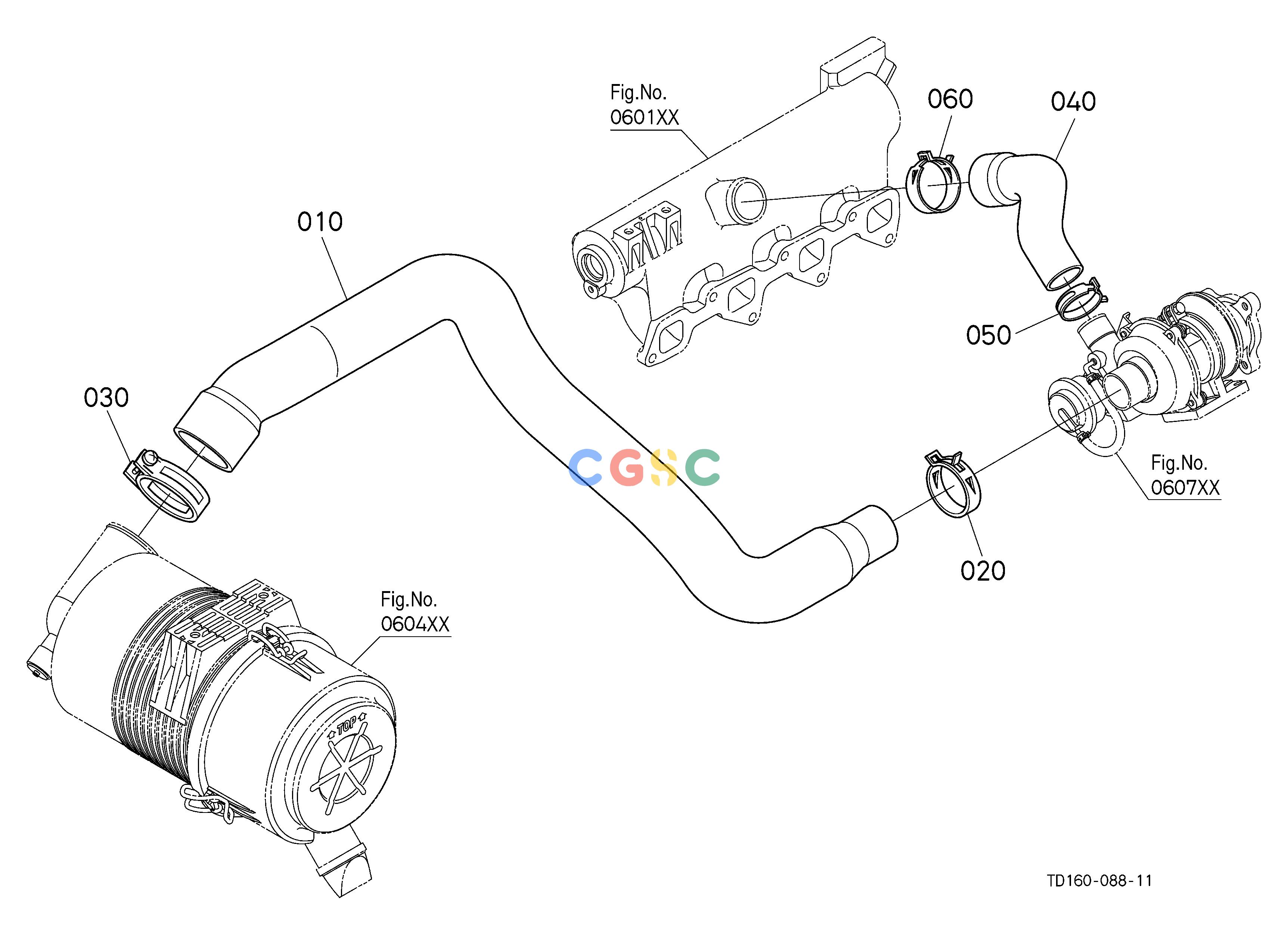久保田零件查询060501 INLET PIPE [V2403-M-TE2-HST1/HST2] ## S.No.<=50056 ENGINEEPC Kubota online
