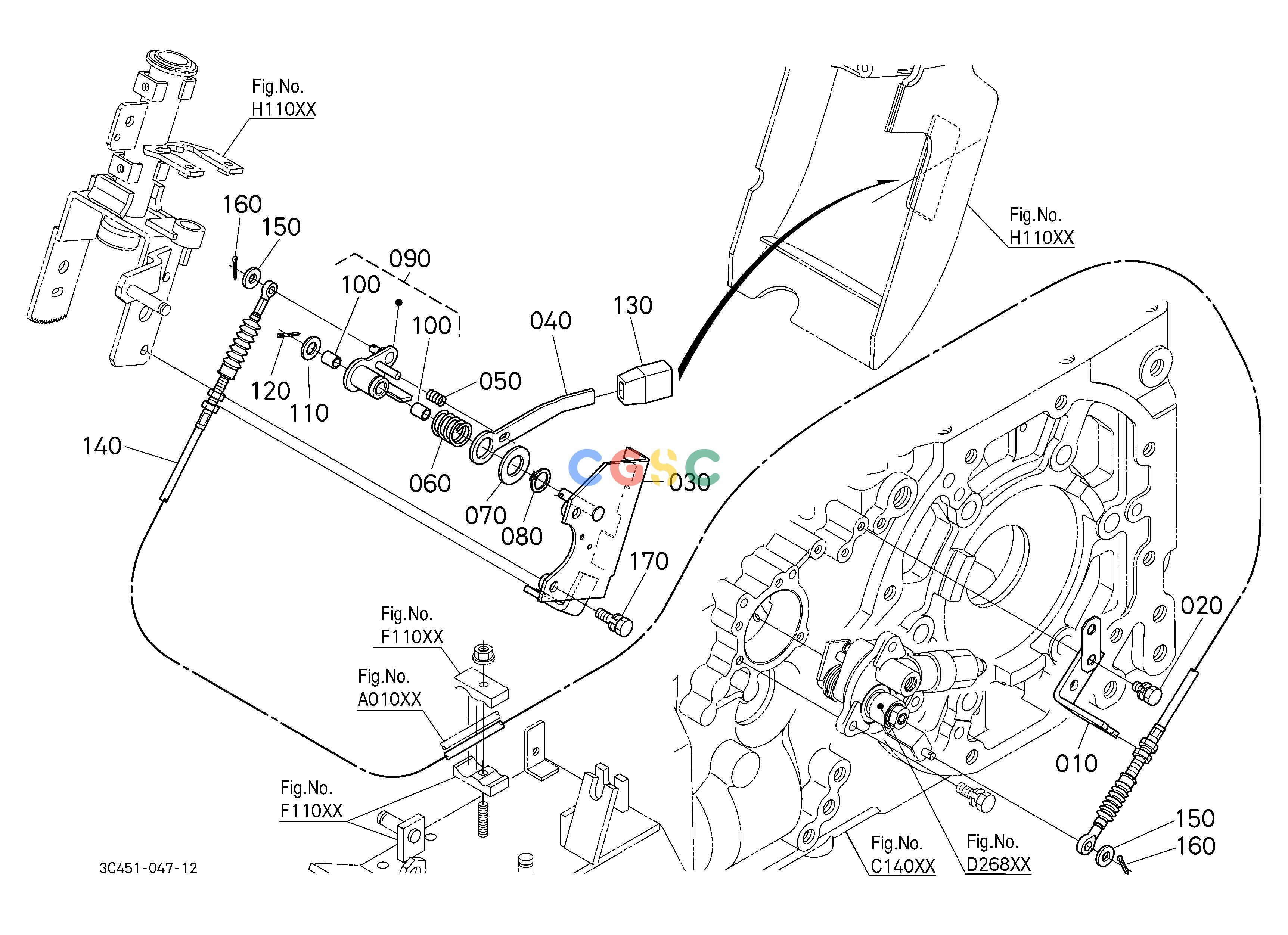 久保田零件查询F14500 PTO CLUTCH LEVER SPEED CHANGE SHIFT FORK /SHIFT LEVEREPC Kubota online