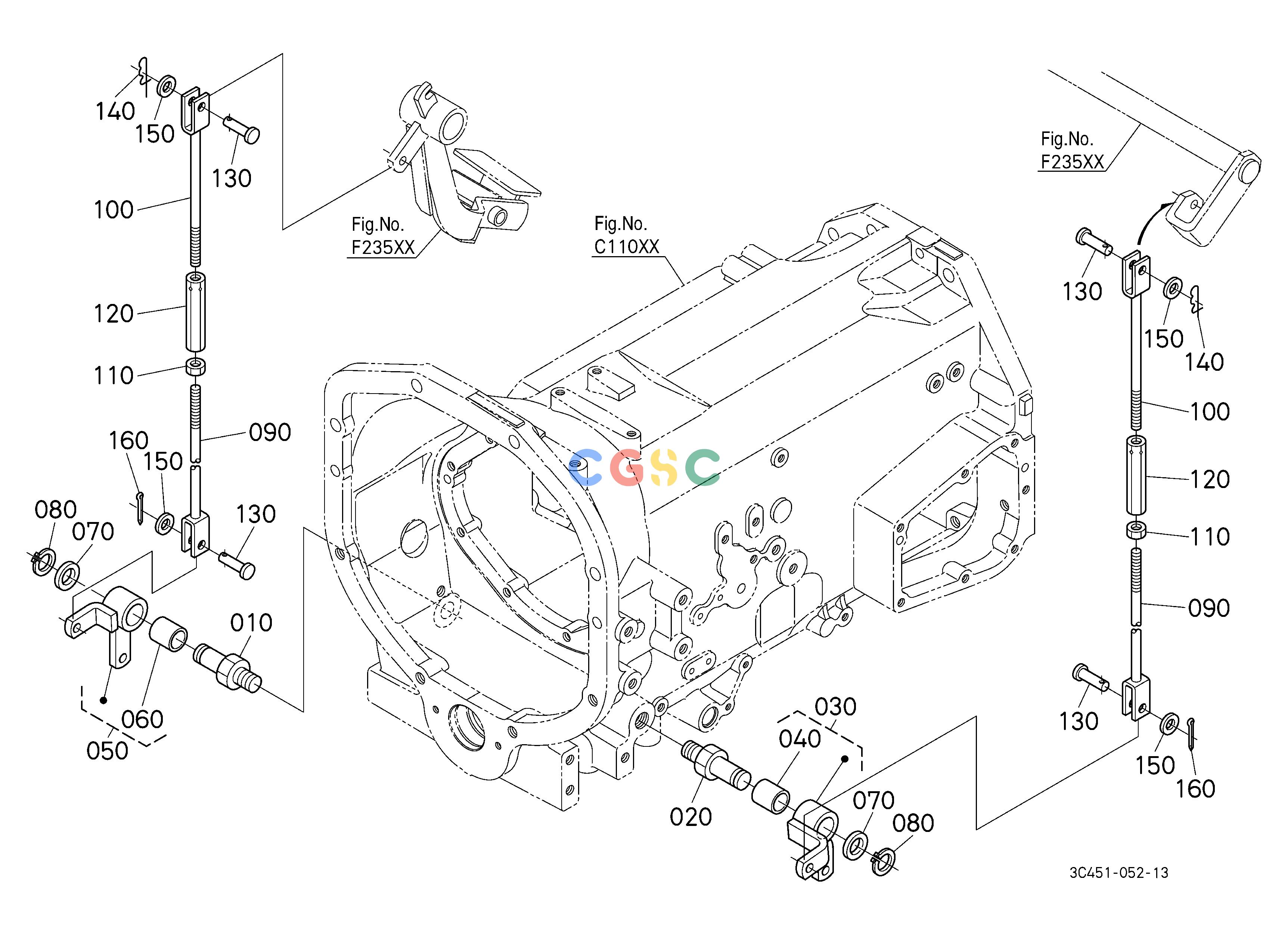 久保田零件查询F21100 BRAKE ROD (BRAKE PEDAL) REAR AXLE/BRAKEEPC Kubota online