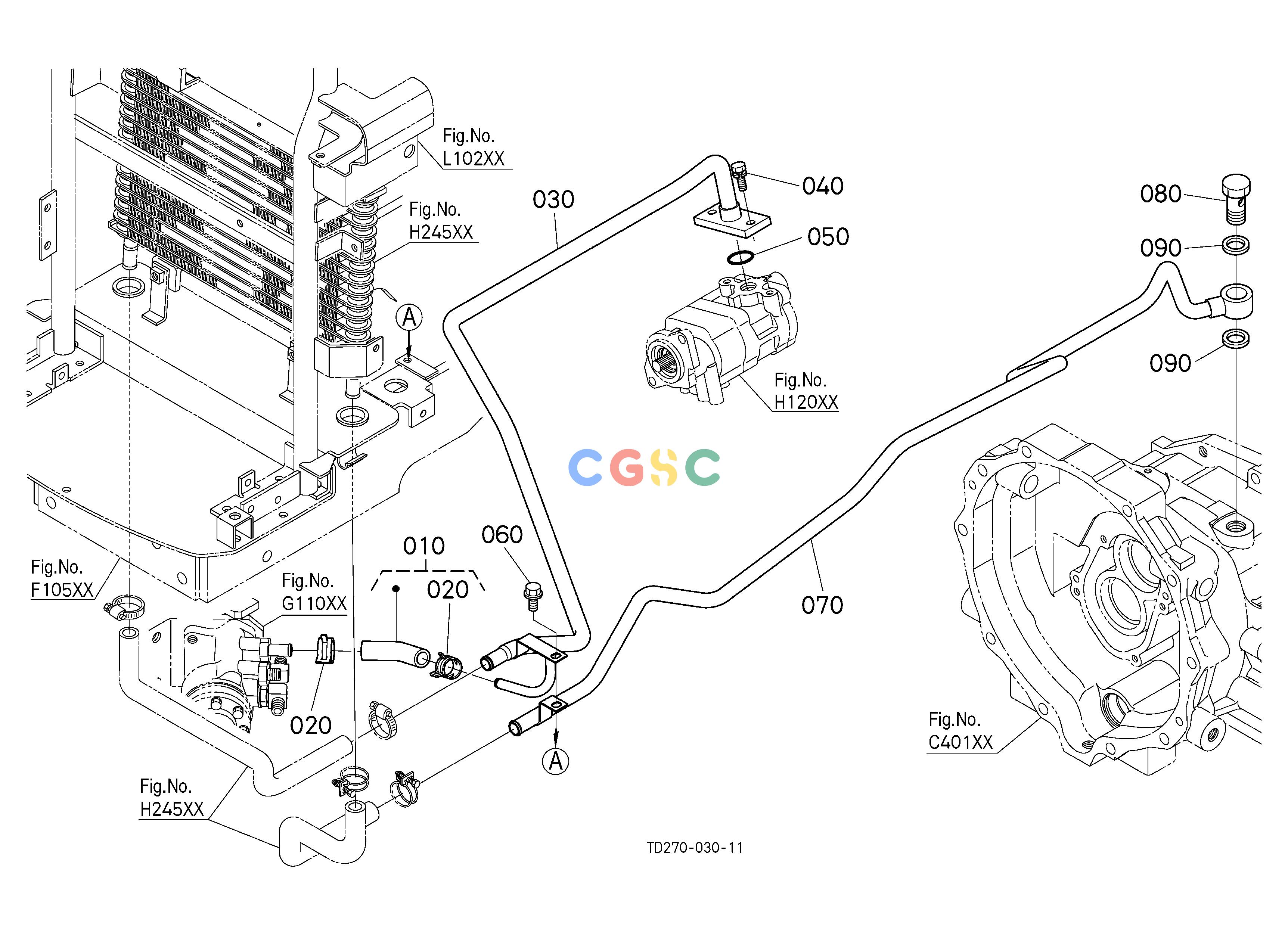 久保田零件查询H24701 OIL COOLER RETURN PIPE [OLD] ## S.No.<=71215 S.No.;<=71215 HYDRAULIC SYSTEMEPC Kubota online