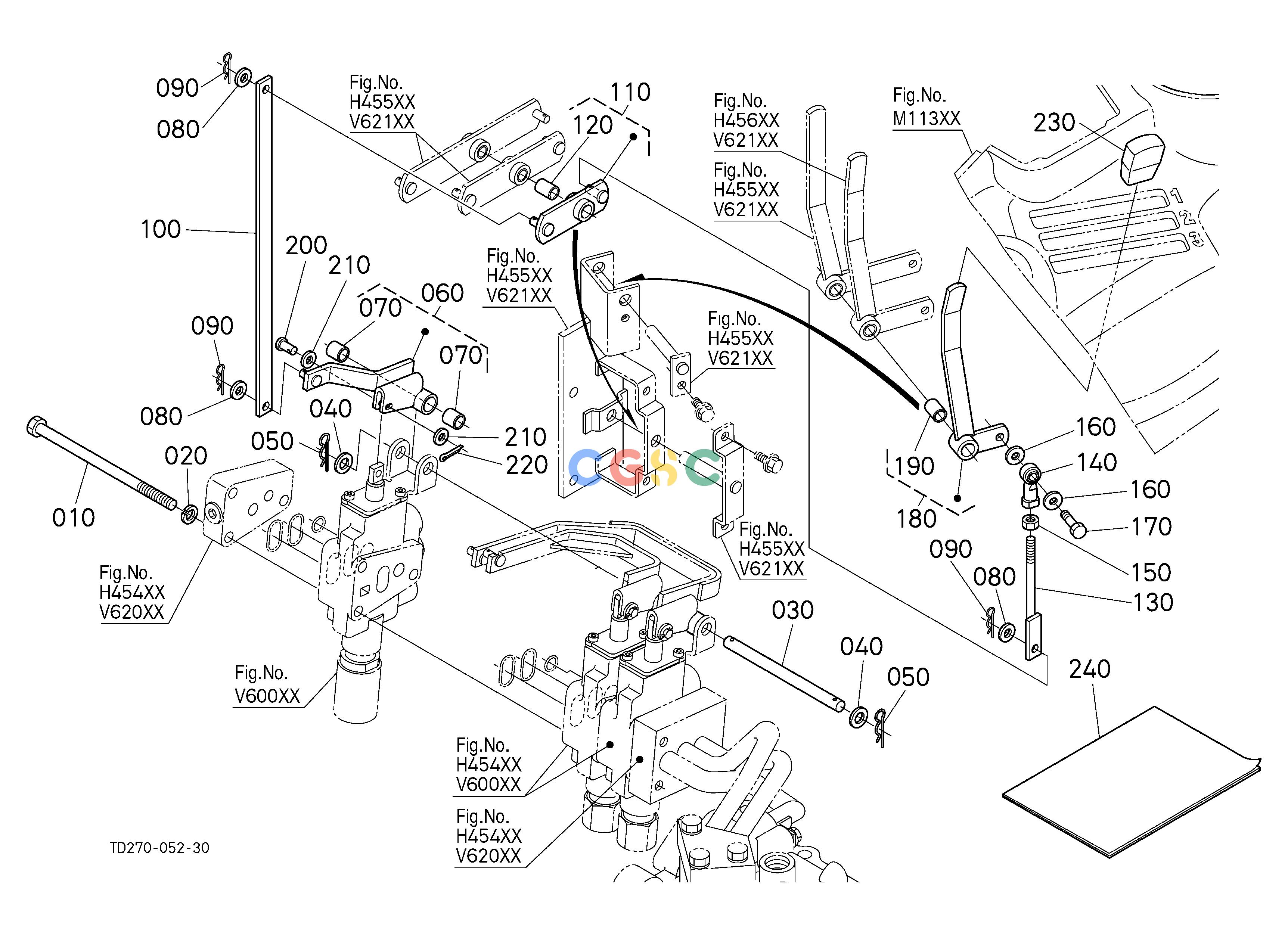 久保田零件查询V62103 AUXILIARY CONTROL VALVE LEVER (3RD) (W/G No.L8348) [OPTION] OPTIONEPC Kubota online