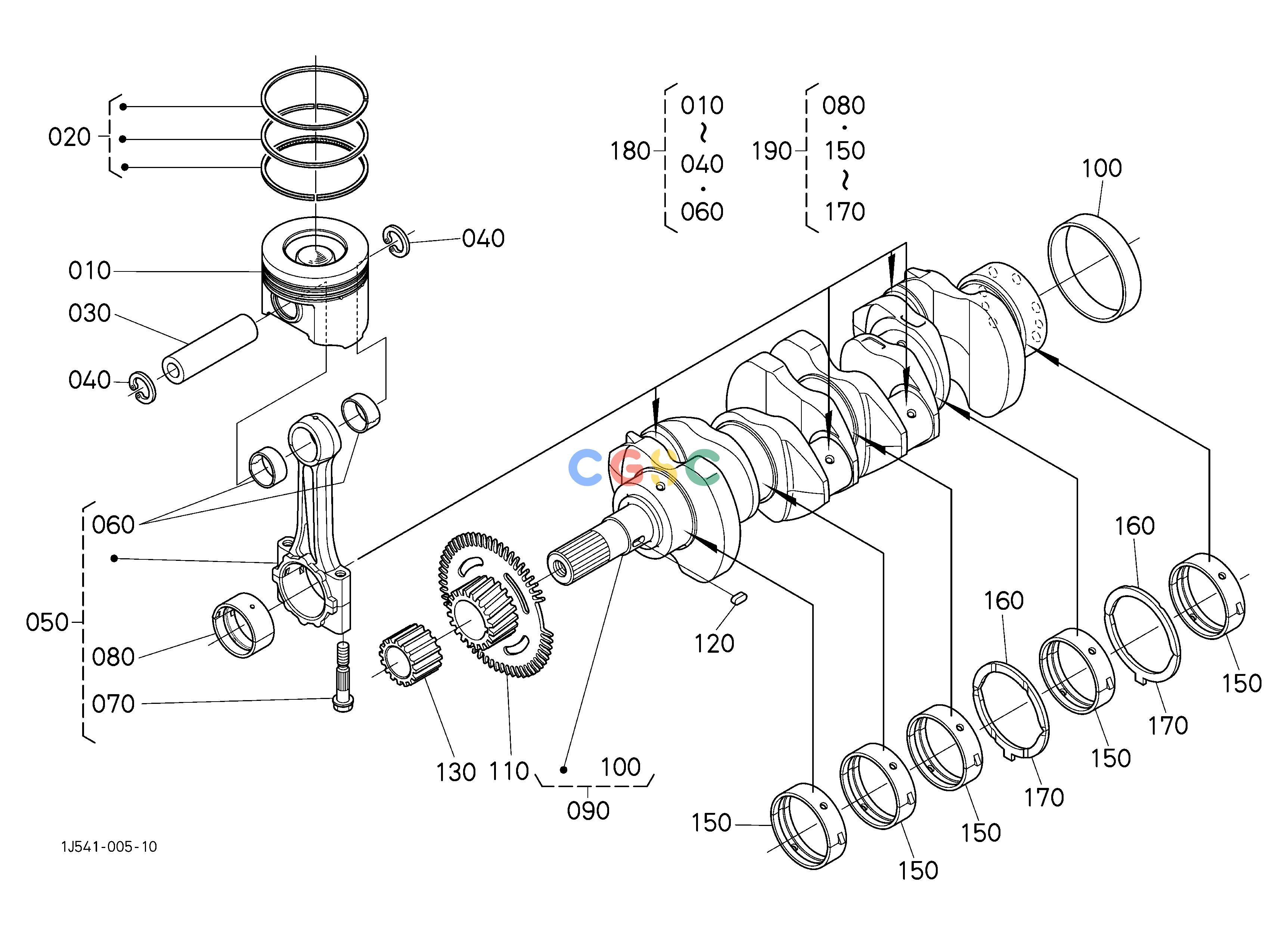 久保田零件查询311000 PISTON AND CRANKSHAFT ENGINEEPC Kubota online