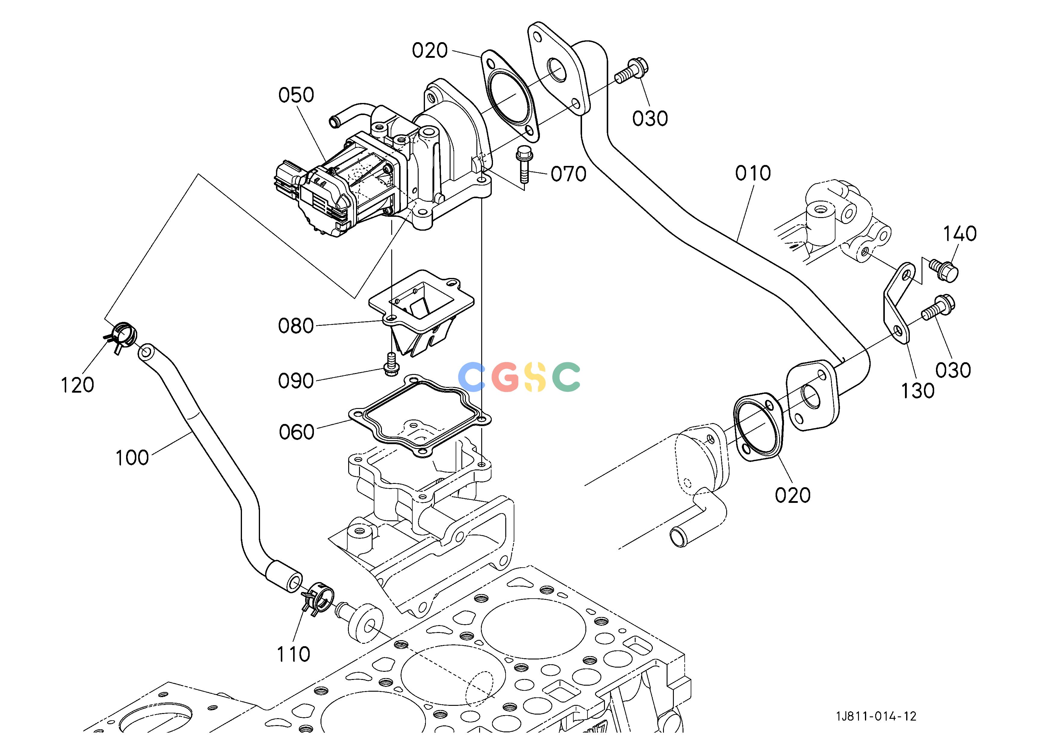 久保田零件查询572200 EGR VALVE ## NOTE:ORDER BY REF.No.050,100,110 and 120 NEW PARTS. ENGINEEPC Kubota online