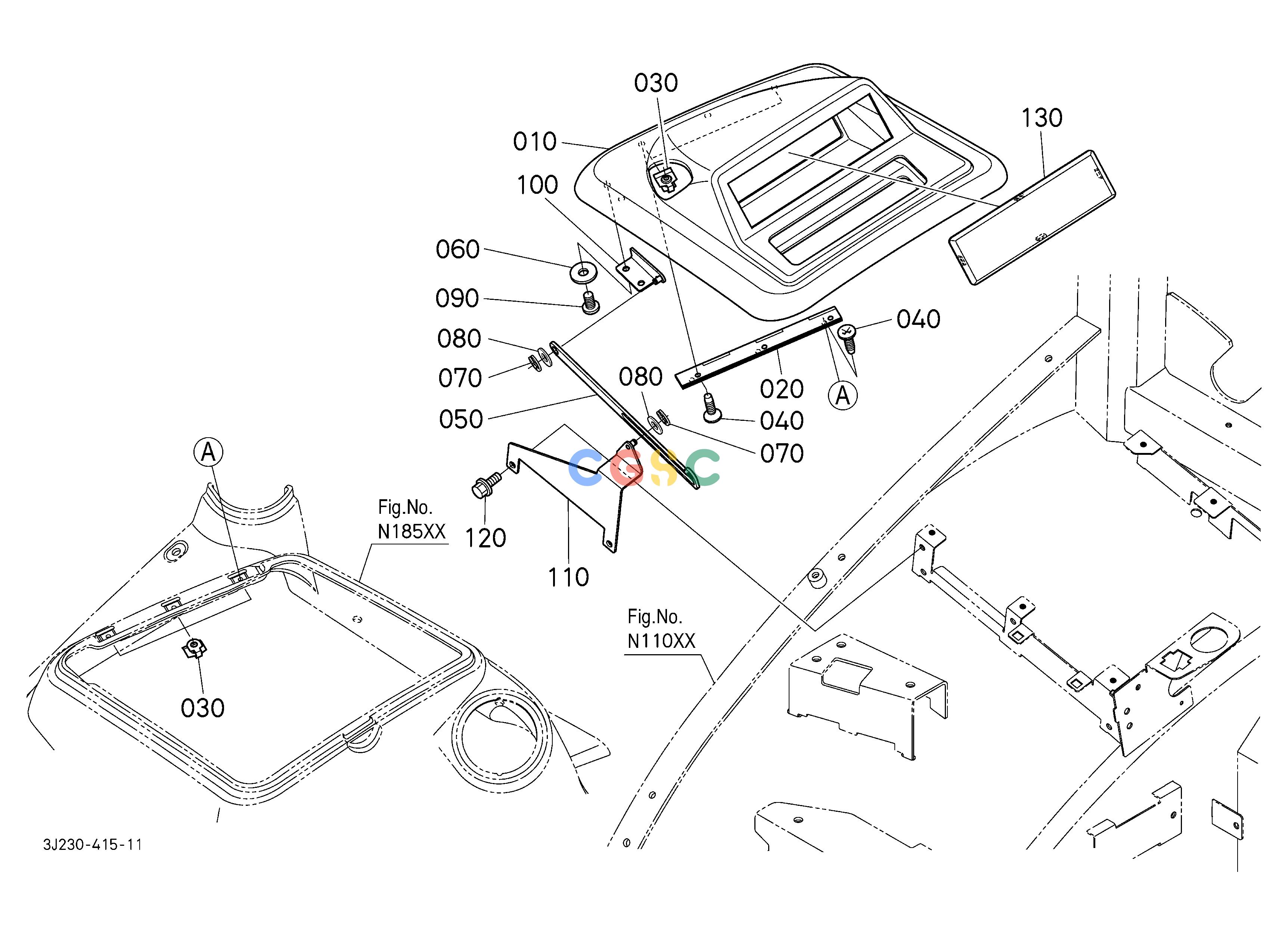 久保田零件查询N18700 RADIO COVER AND AIR CONDITIONER CONTROL PANEL COVER CABEPC Kubota online