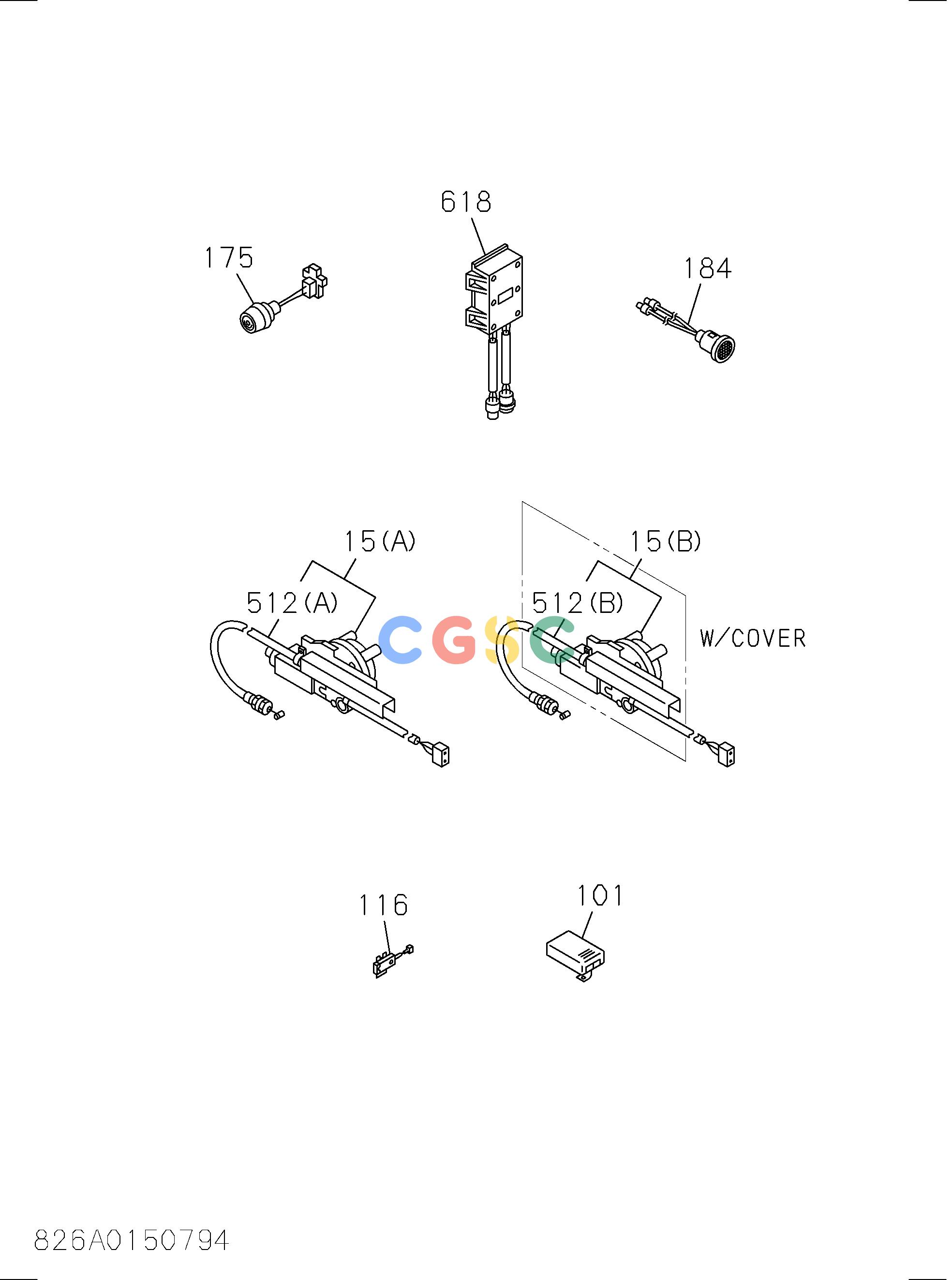 日立零件查询（BX70D）ELECTRICAL CONTROL AND OTHER PARTS Hitachi HOP online