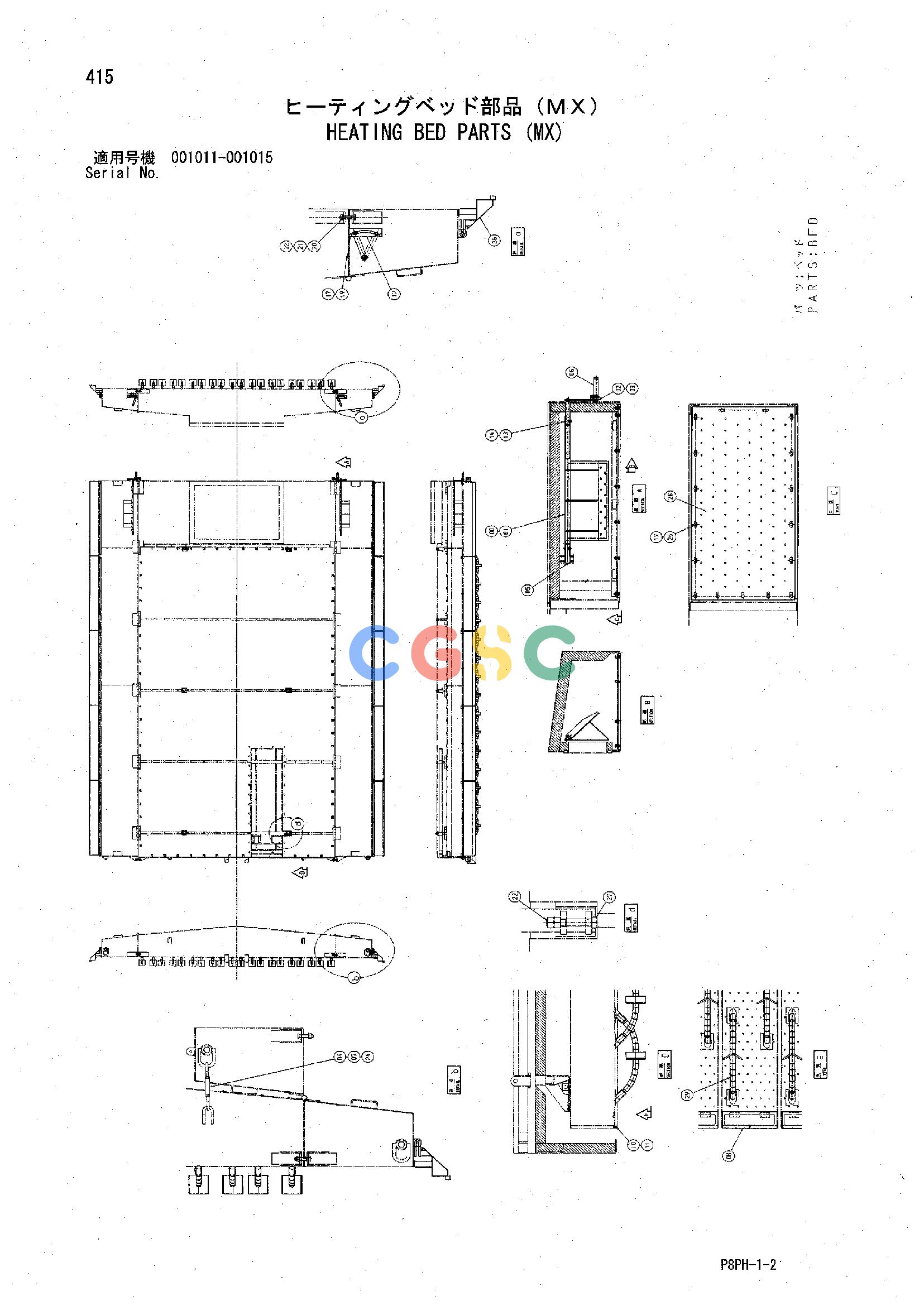 日立零件查询（AR2000）HEATING BED PARTS (MX) Hitachi HOP online