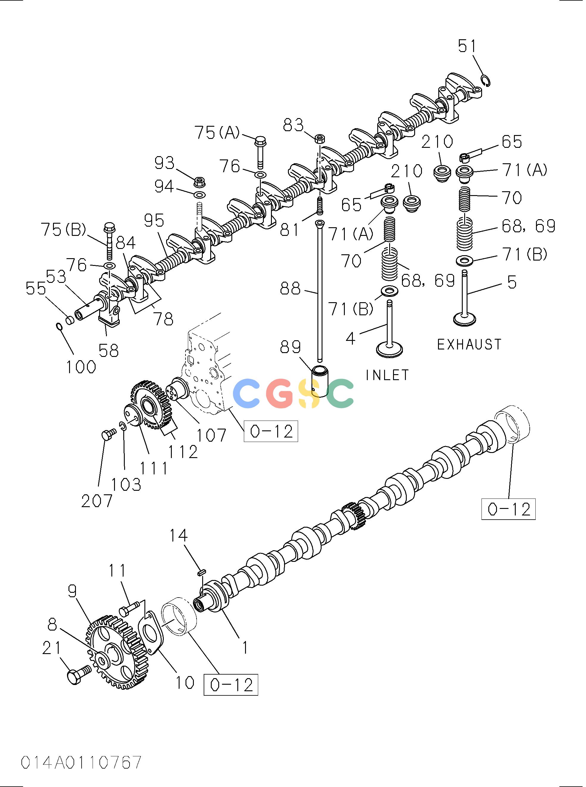 日立零件查询（CG45）CAMSHAFT AND VALVE Hitachi HOP online