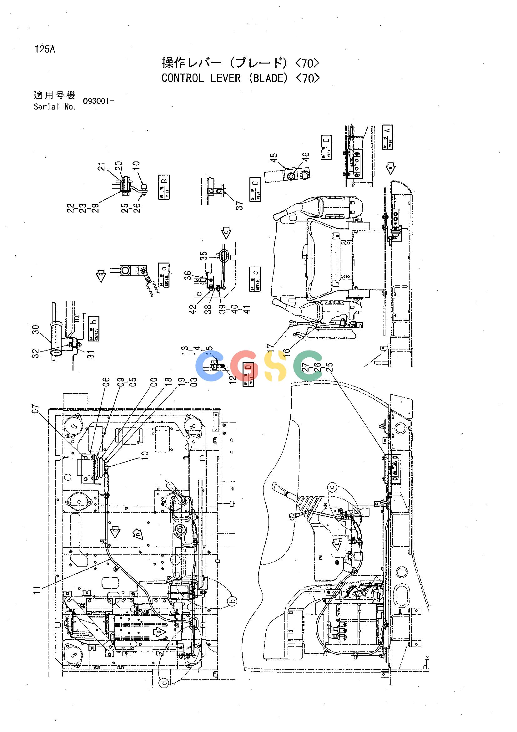 日立零件查询（CHR70）CONTROL LEVER (BLADE) <70> Hitachi HOP online