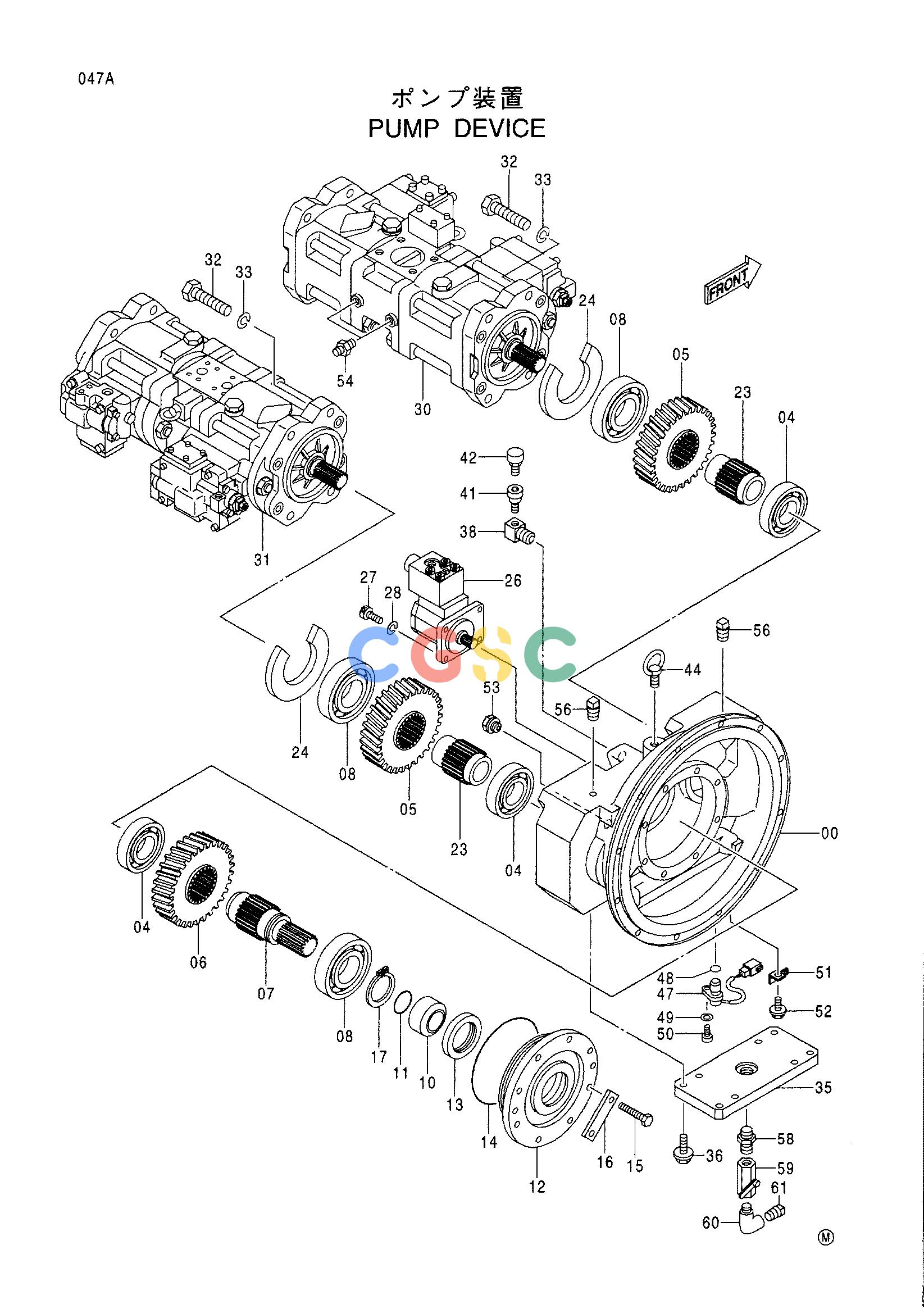 日立零件查询（CX1100）PUMP DEVICE Hitachi HOP online
