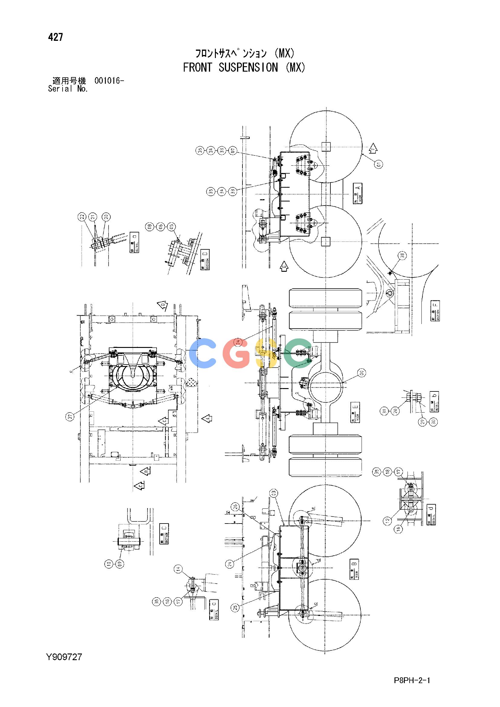 日立零件查询（AR2000）FRONT SUSPENSION (MX) Hitachi HOP online