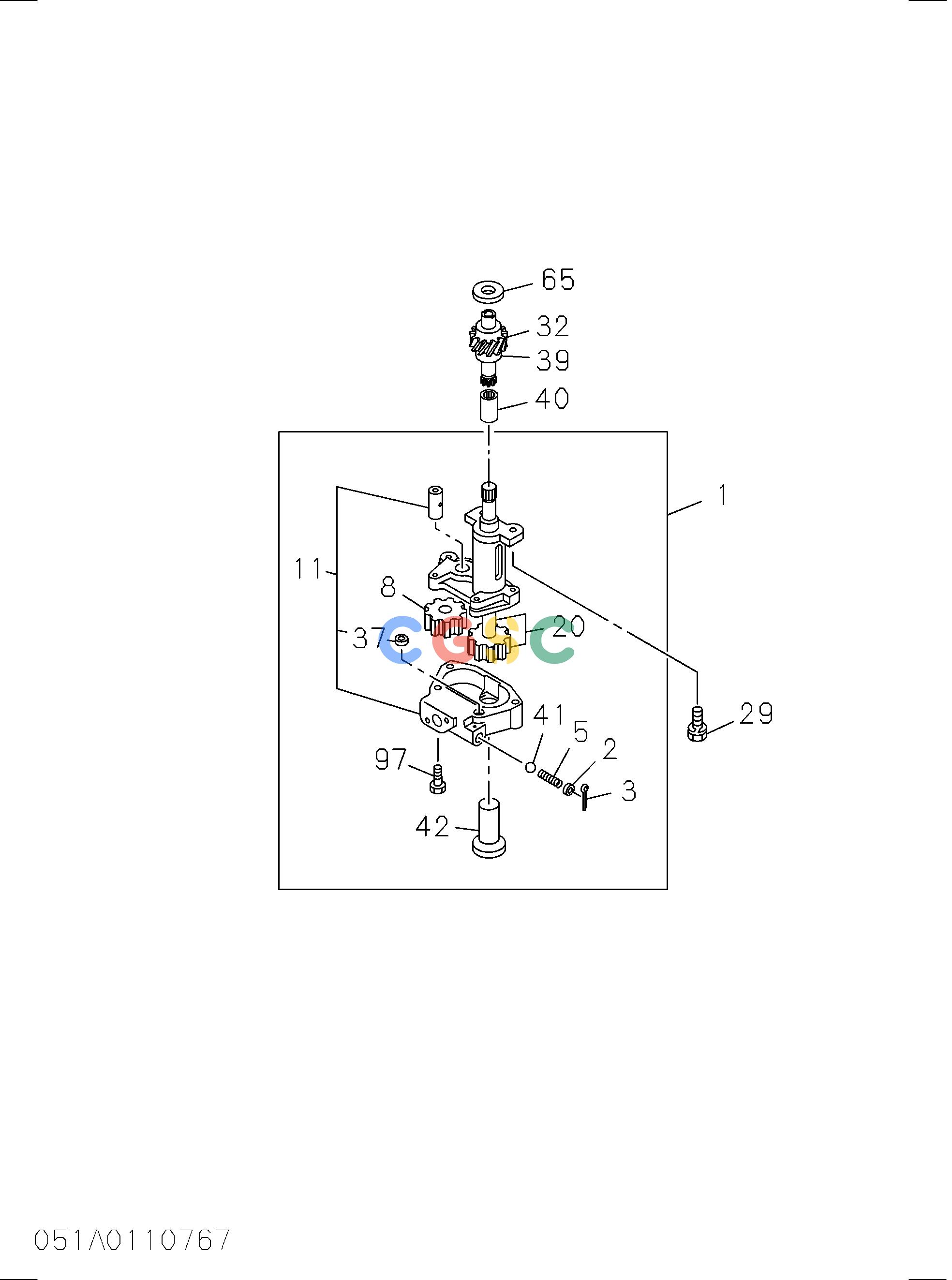 日立零件查询（CG45）OIL PUMP AND OIL STRAINER Hitachi HOP online
