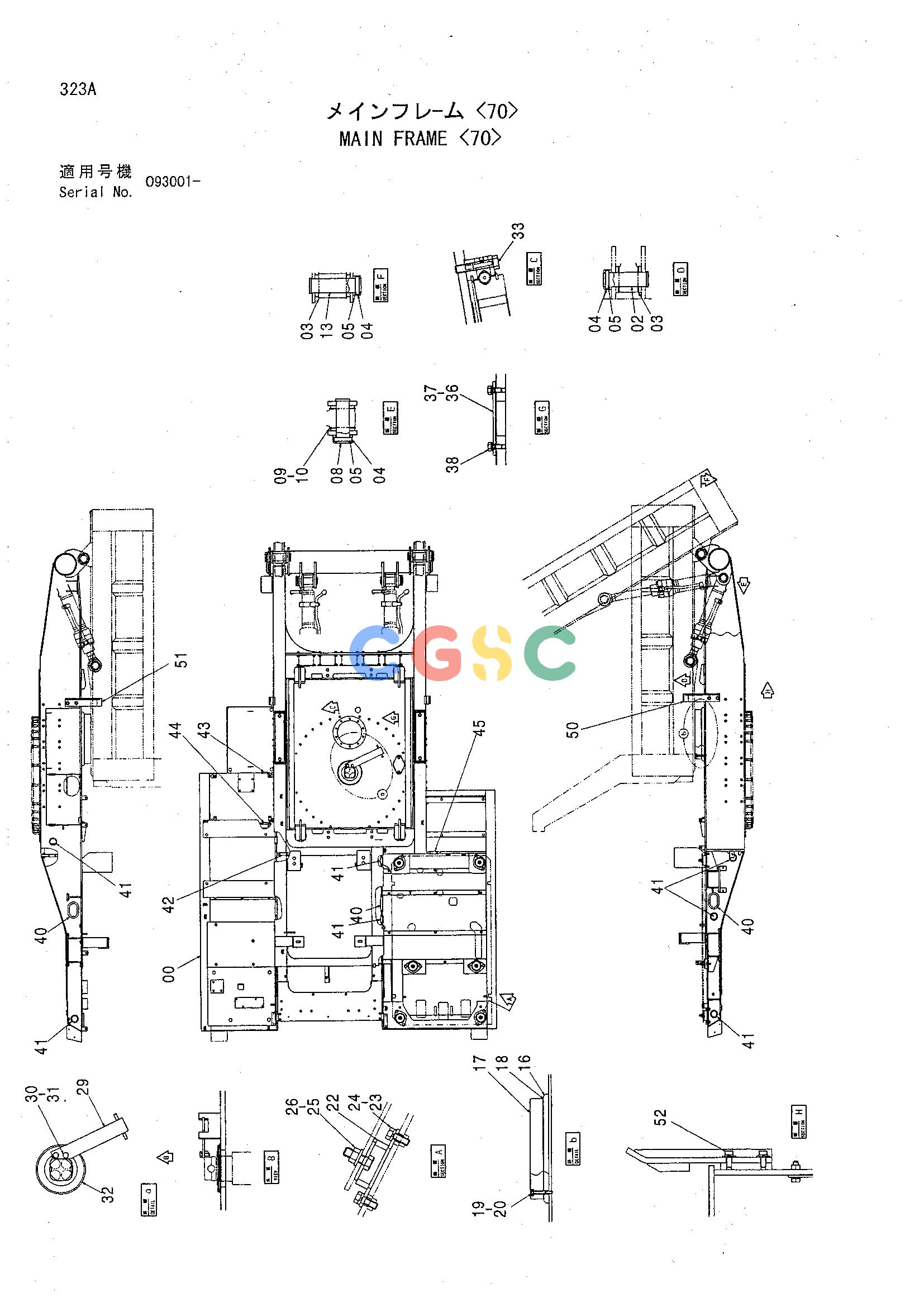 日立零件查询（CHR70）MAIN FRAME <70> Hitachi HOP online