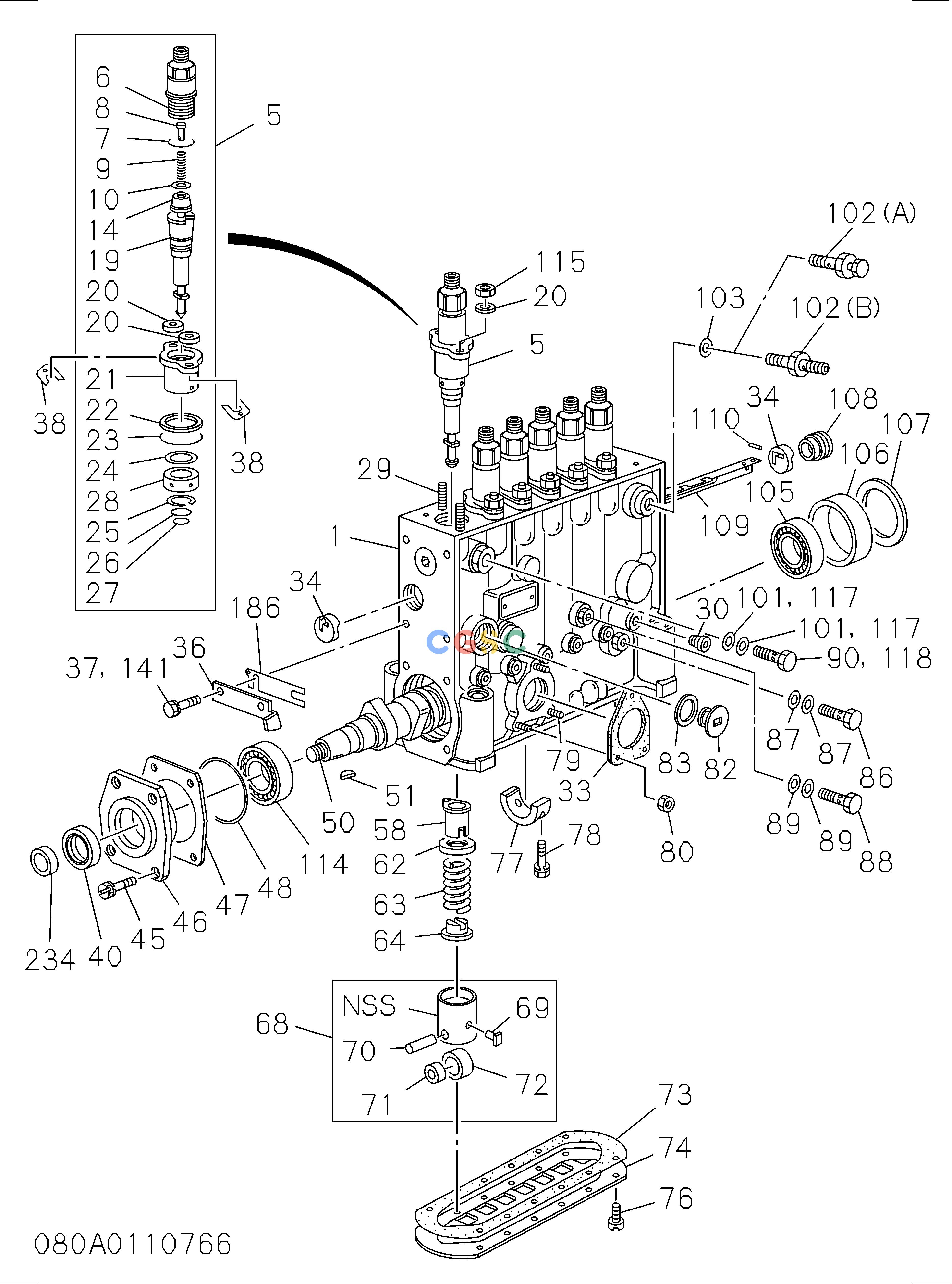 日立零件查询（CD2000）080: INJECTION PUMP Hitachi HOP online