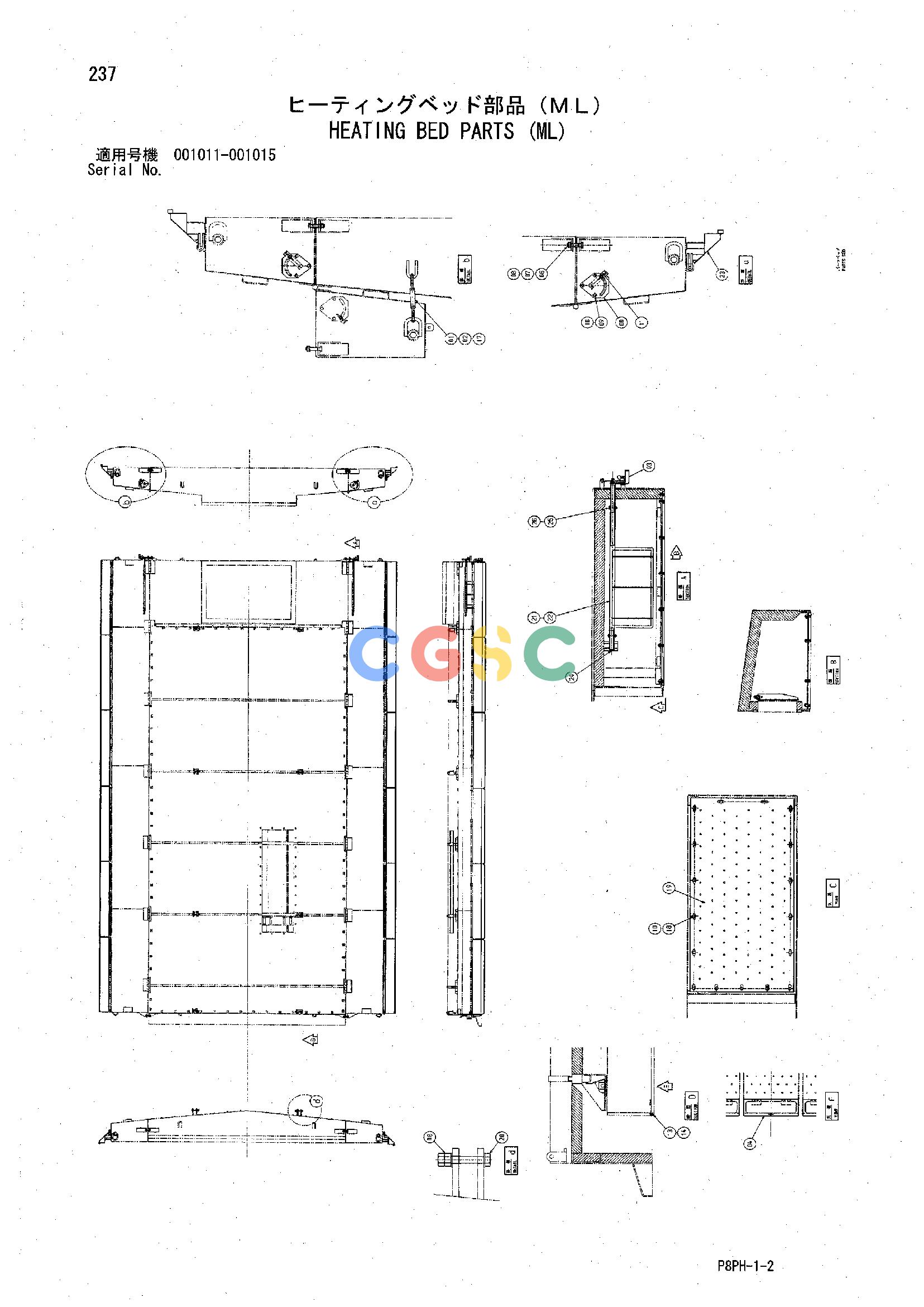 日立零件查询（AR2000）HEATING BED PARTS (ML) Hitachi HOP online
