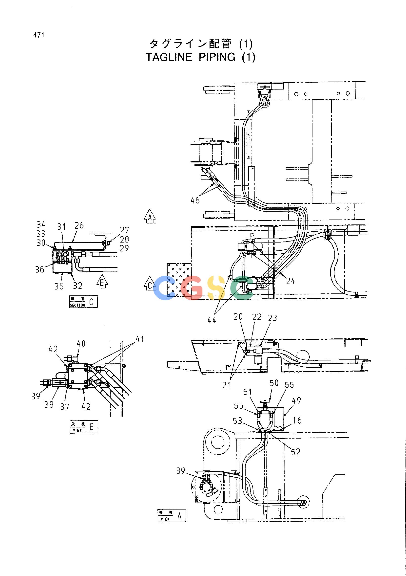 日立零件查询（CX1100）TAGLINE PIPING (1) Hitachi HOP online
