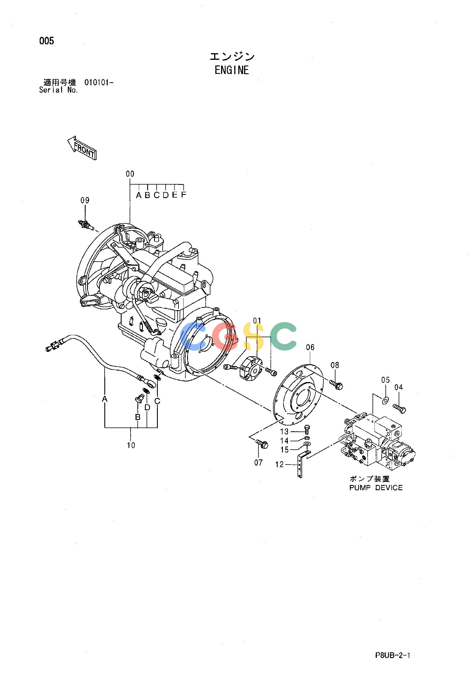 日立零件查询（CP210）ENGINE Hitachi HOP online