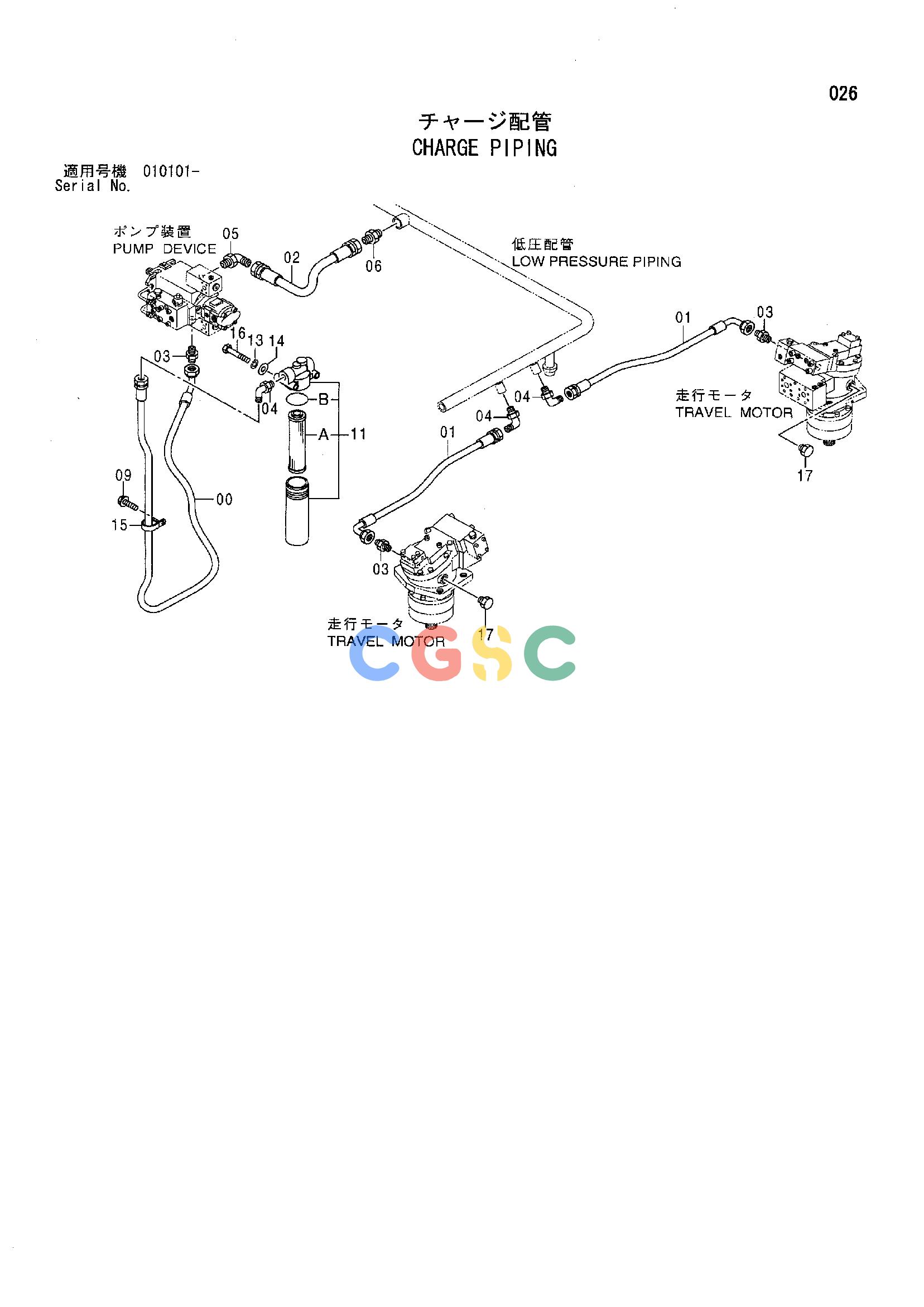日立零件查询（CP210）CHARGE PIPING Hitachi HOP online