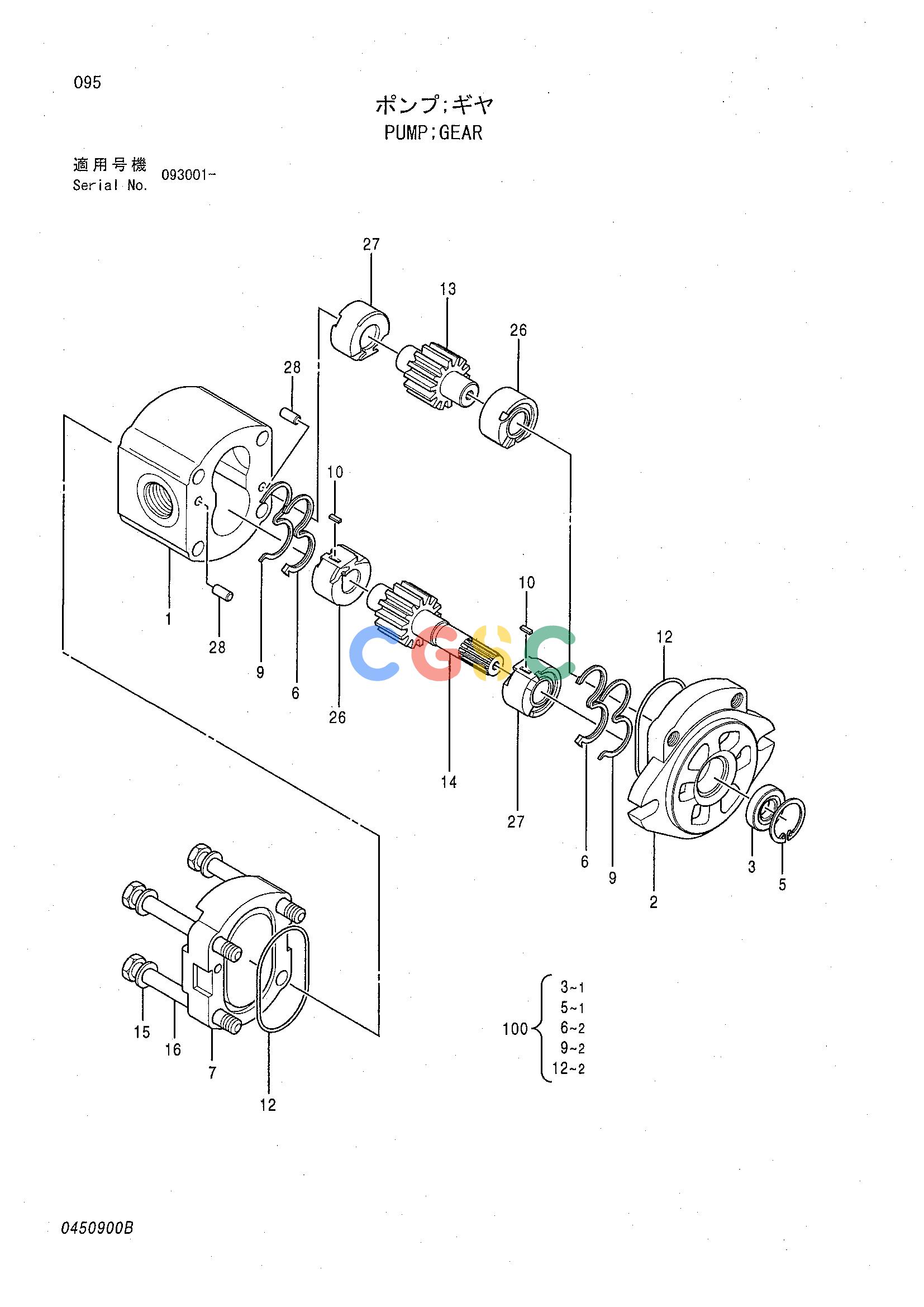 日立零件查询（CHR70）PUMP;GEAR Hitachi HOP online