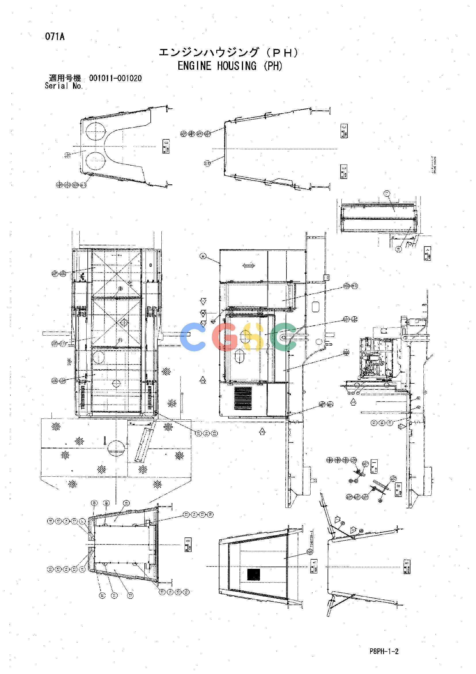 日立零件查询（AR2000）ENGINE HOUSING (PH) Hitachi HOP online
