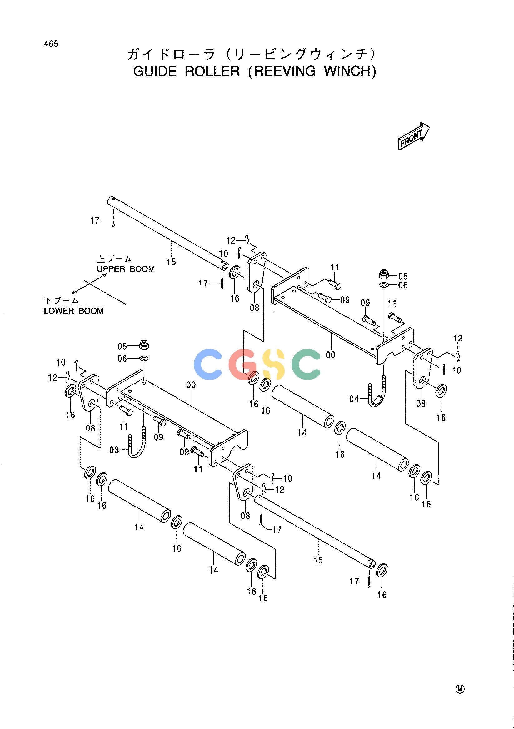 日立零件查询（CX1100）GUIDE ROLLER (REEVING WINCH) Hitachi HOP online
