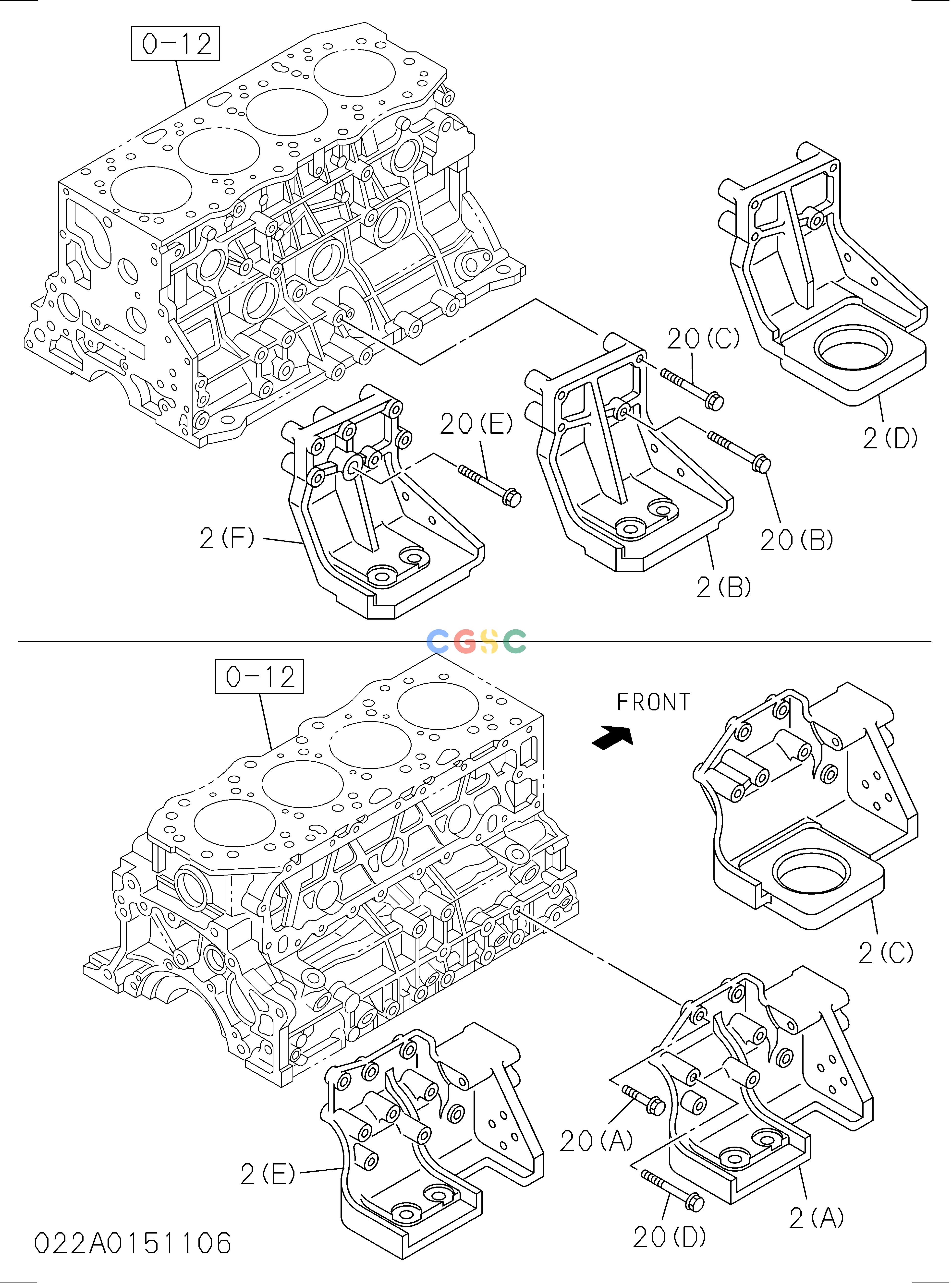 日立零件查询（CP220-3）022: ENGINE MOUNTING Hitachi HOP online