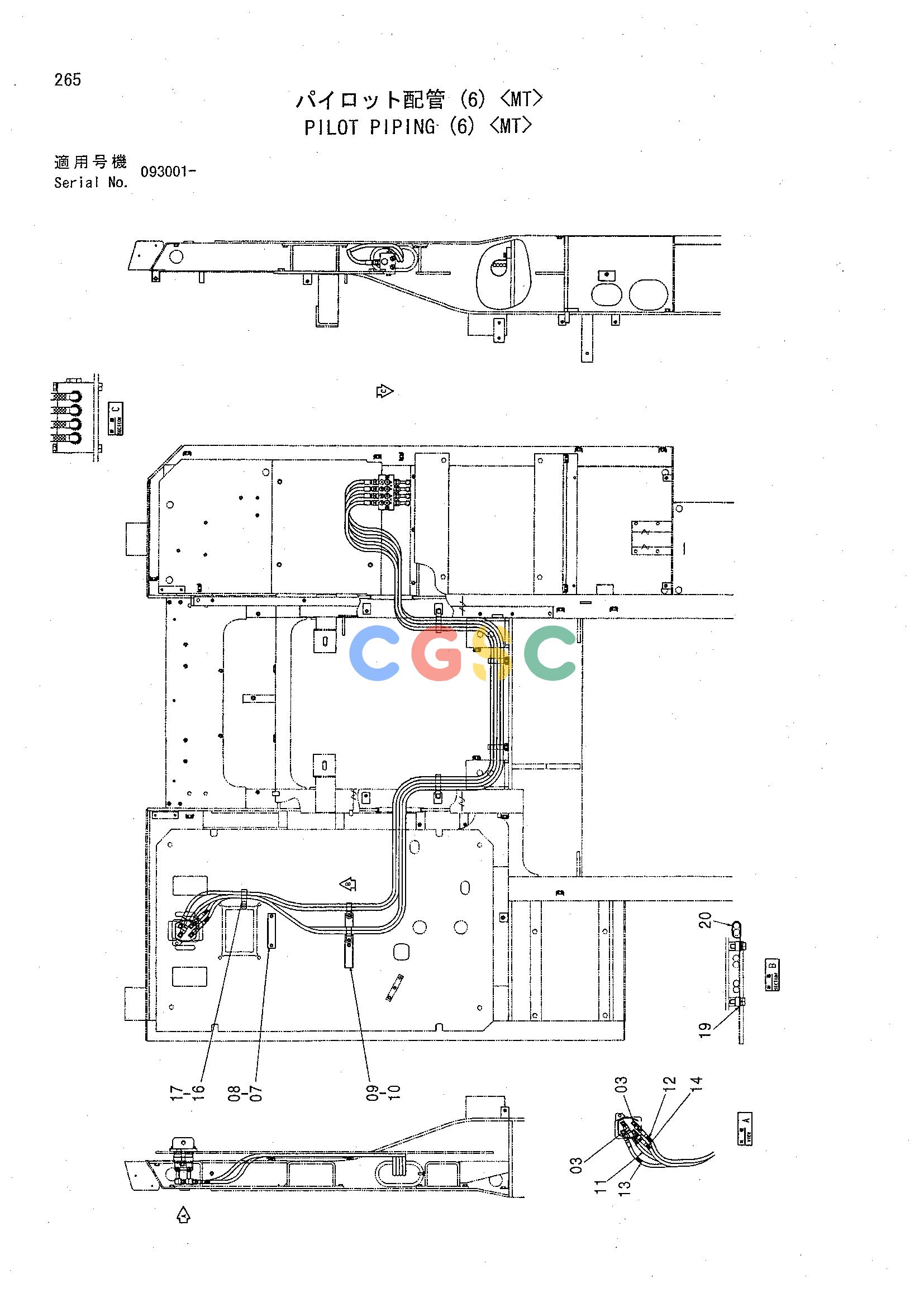 日立零件查询（CHR70）PILOT PIPING (6) <MT> Hitachi HOP online