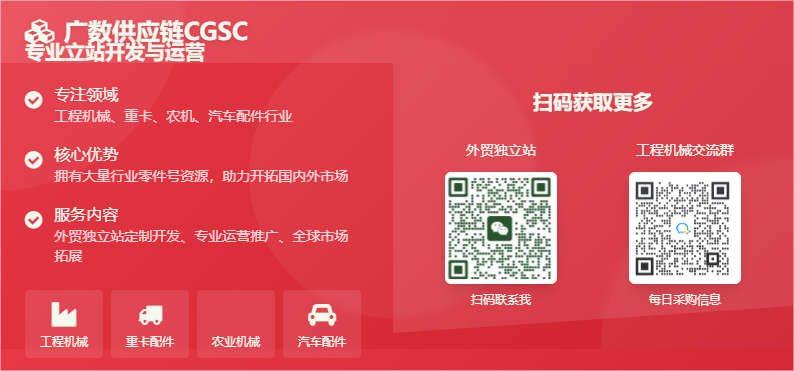 掘战全球，擎动未来：卡特彼勒挖掘机配件精选与广数供应链独立站方案